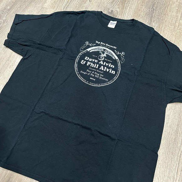 Gildan Heavy Mens 2XL Black Dave Alvin Phil Alvin Yep Roc Records Concert TShirt - Picture 2 of 9